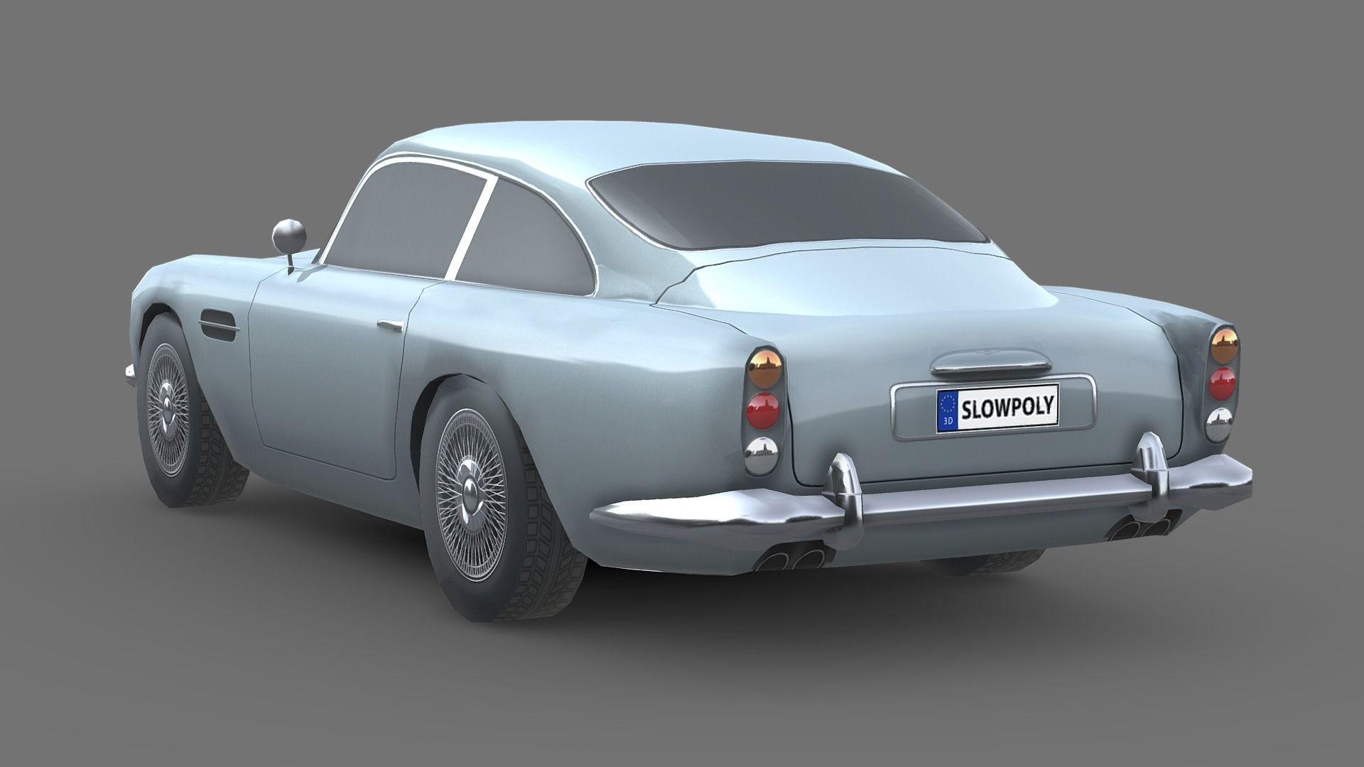 Aston Martin DB5 Classic Low-poly 3D model_1