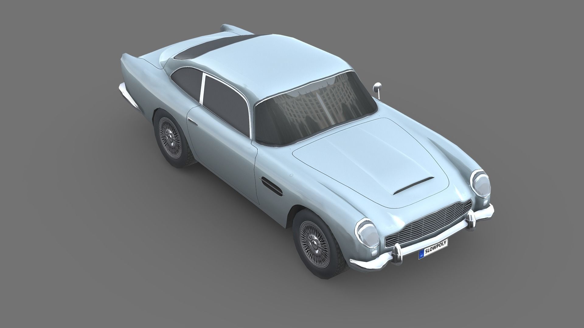 Aston Martin DB5 Classic Low-poly 3D model_3