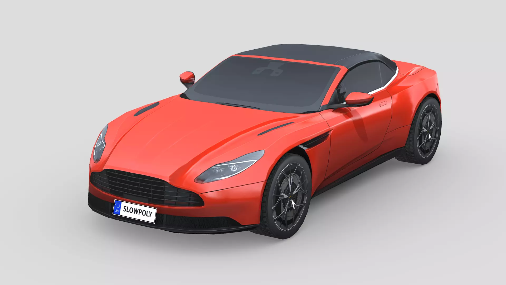 Aston Martin DB11 Volante 2019 Low-poly 3D model_0