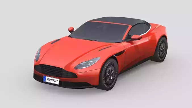 Aston Martin DB11 Volante 2019 Low-poly 3D model