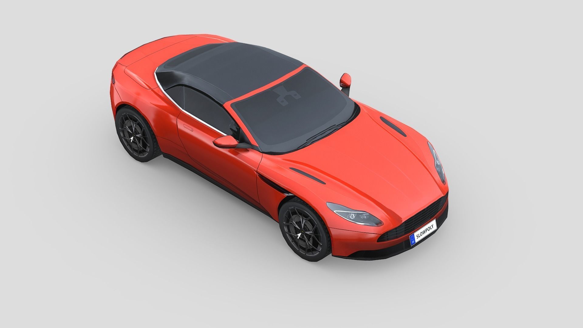 Aston Martin DB11 Volante 2019 Low-poly 3D model_3