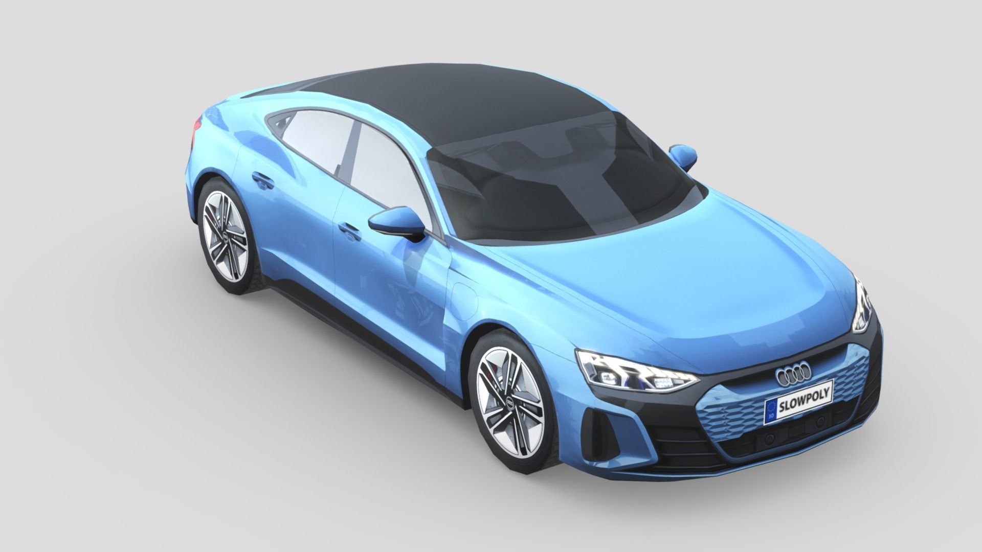 Audi RS e-tron GT Low-poly 3D model_3