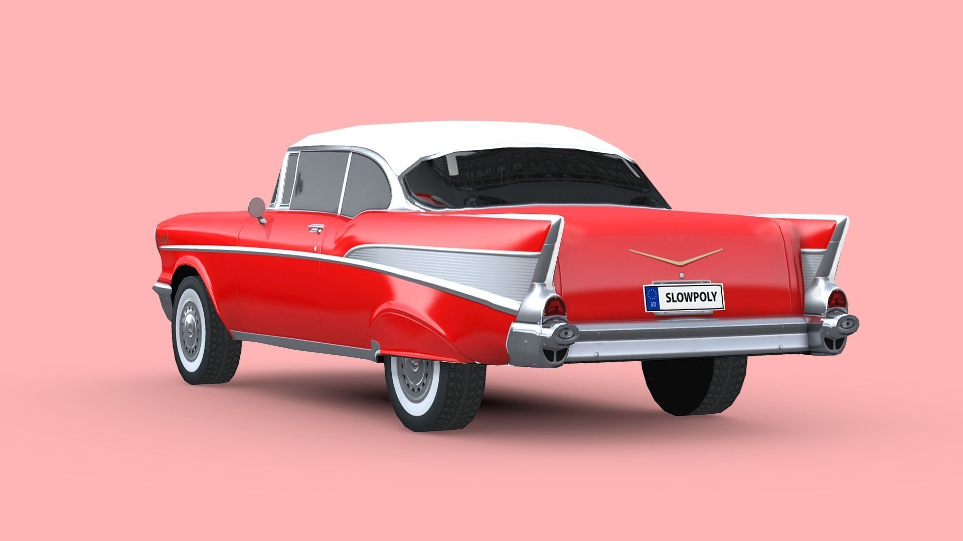 Chevrolet Bel Air 1957 Low-poly 3D model_1