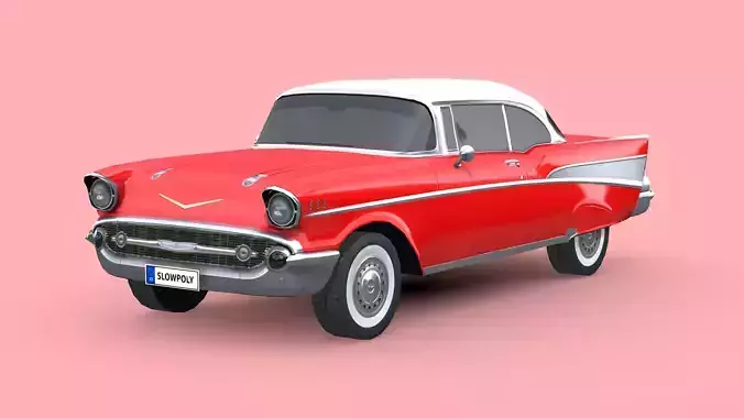 Chevrolet Bel Air 1957 Low-poly 3D model