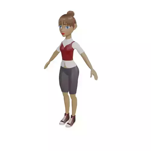 3d lowpoly game character