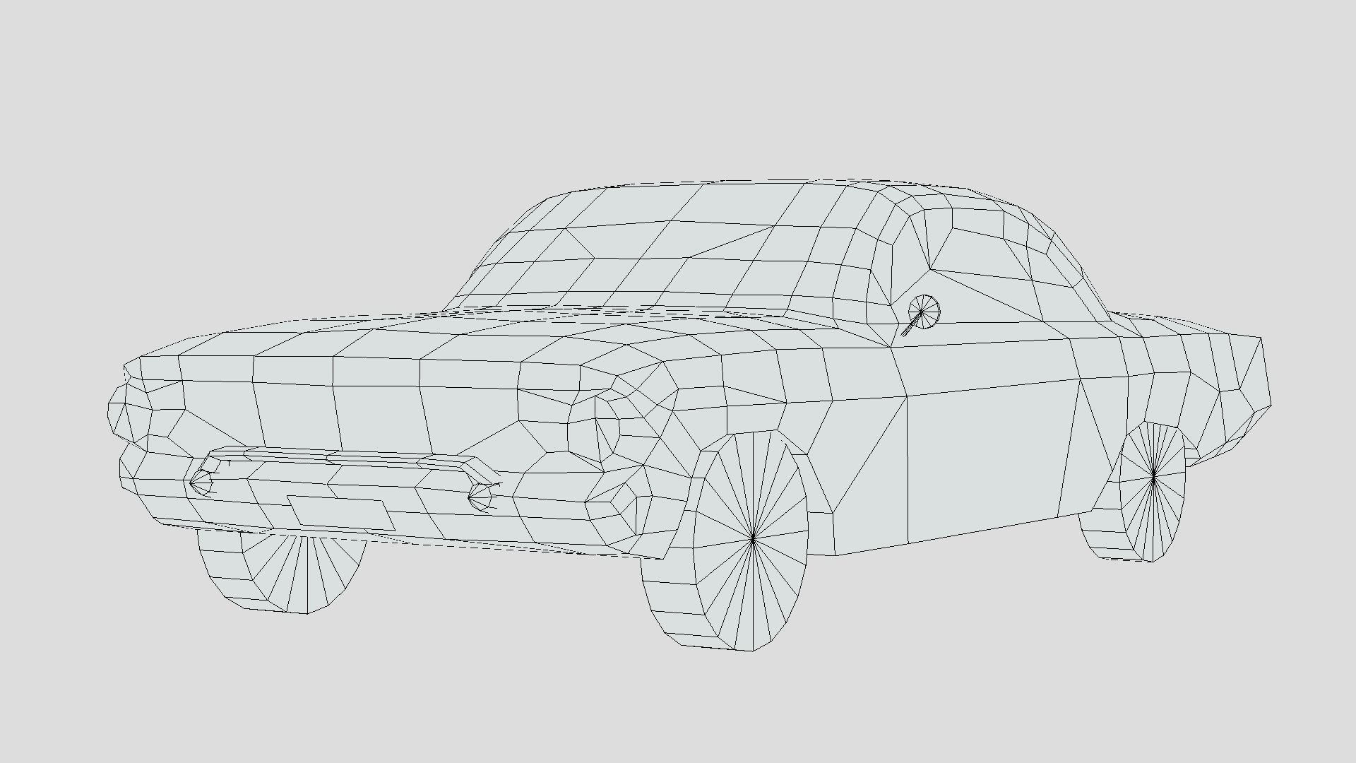 Chevrolet Impala Coupe 1961 Low-poly 3D model_5
