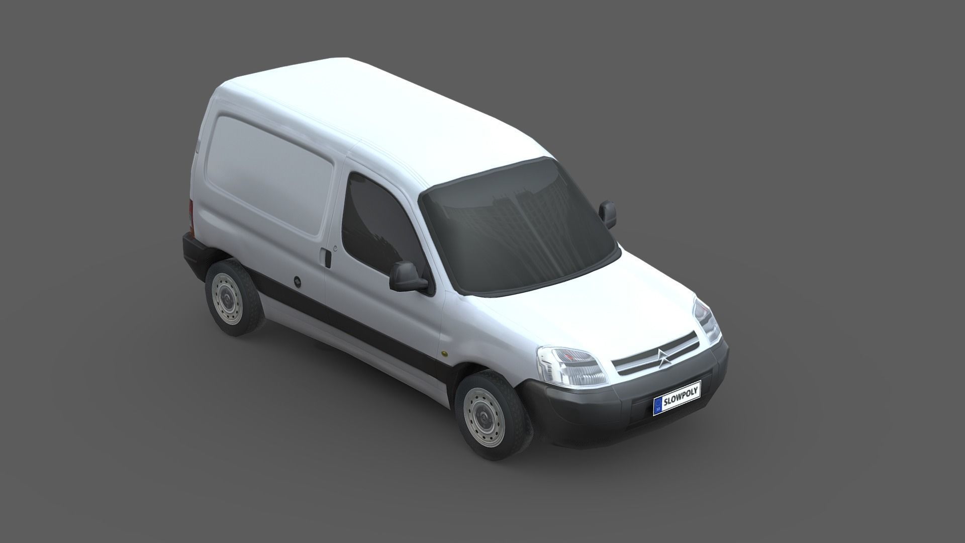 Citroen Berlingo Van 2013 Low-poly 3D model_1
