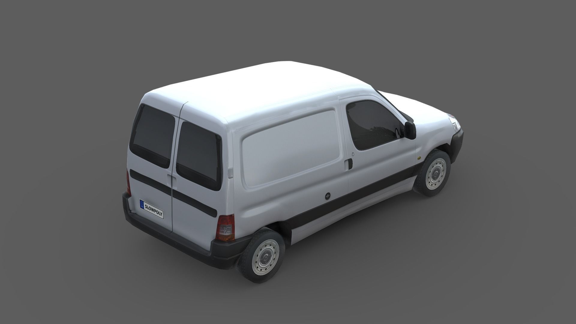 Citroen Berlingo Van 2013 Low-poly 3D model_2