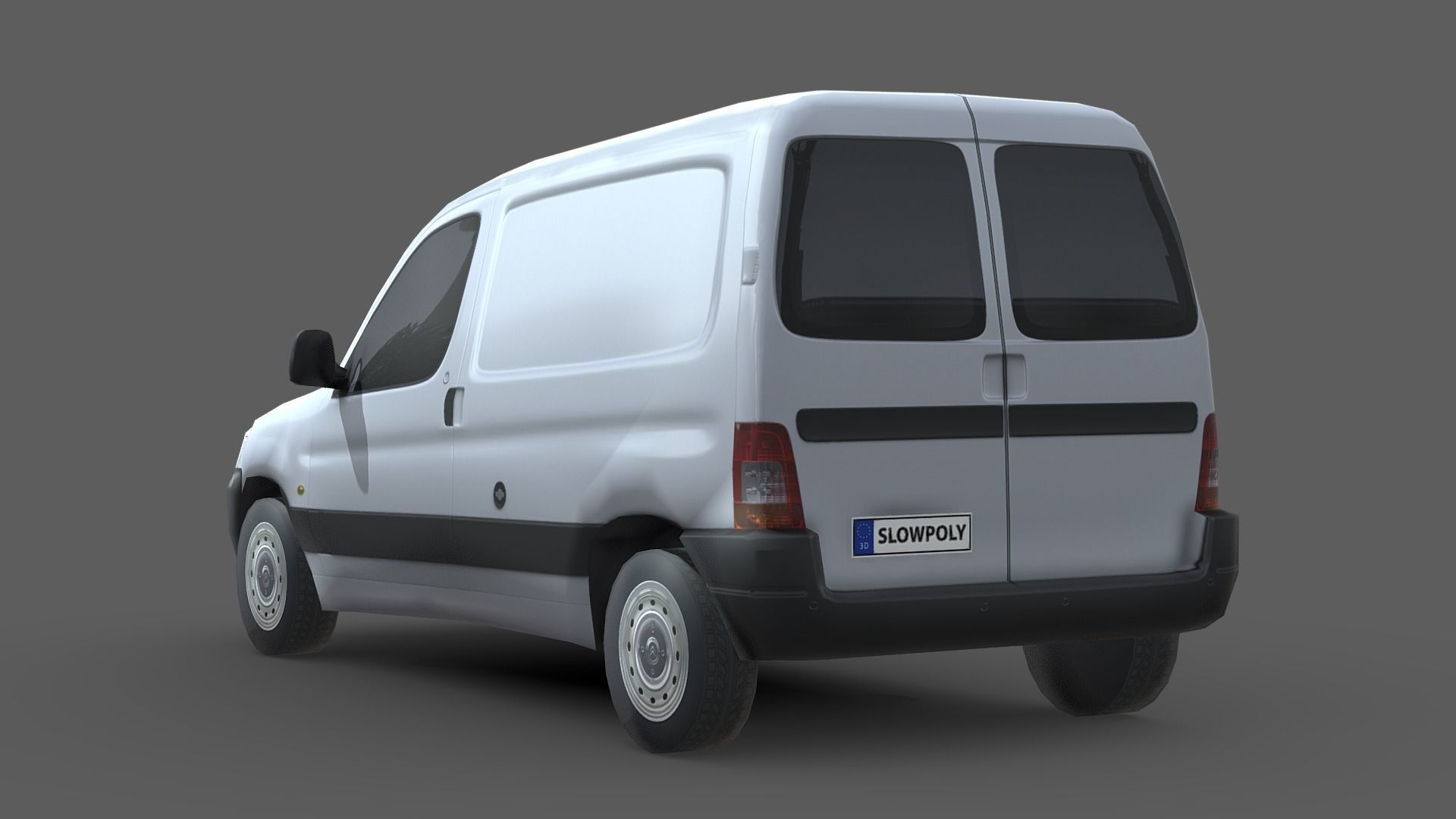 Citroen Berlingo Van 2013 Low-poly 3D model_4