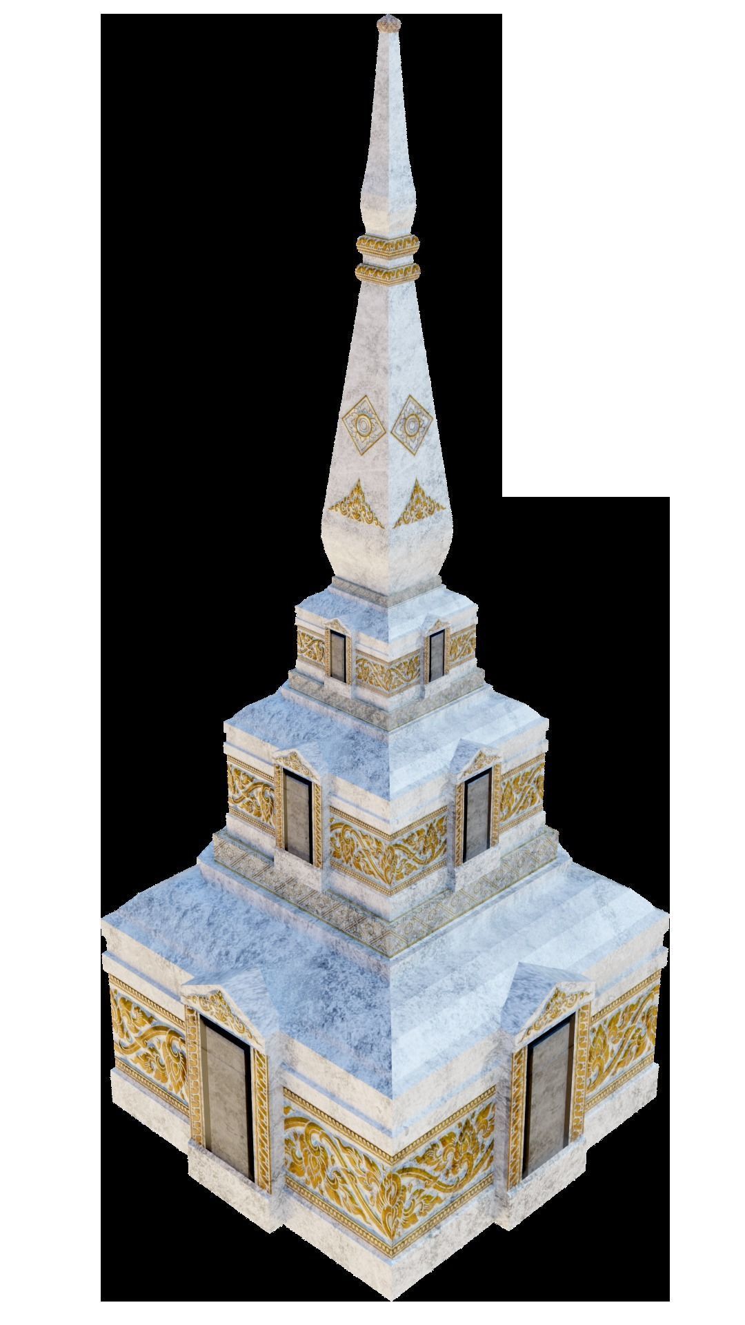 Thai Pagoda-01 3D model_3
