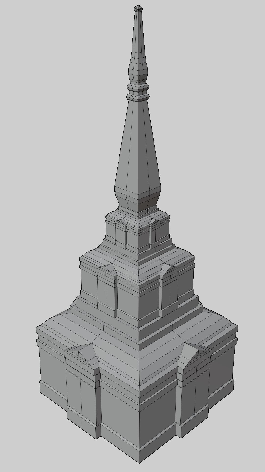 Thai Pagoda-01 3D model_5