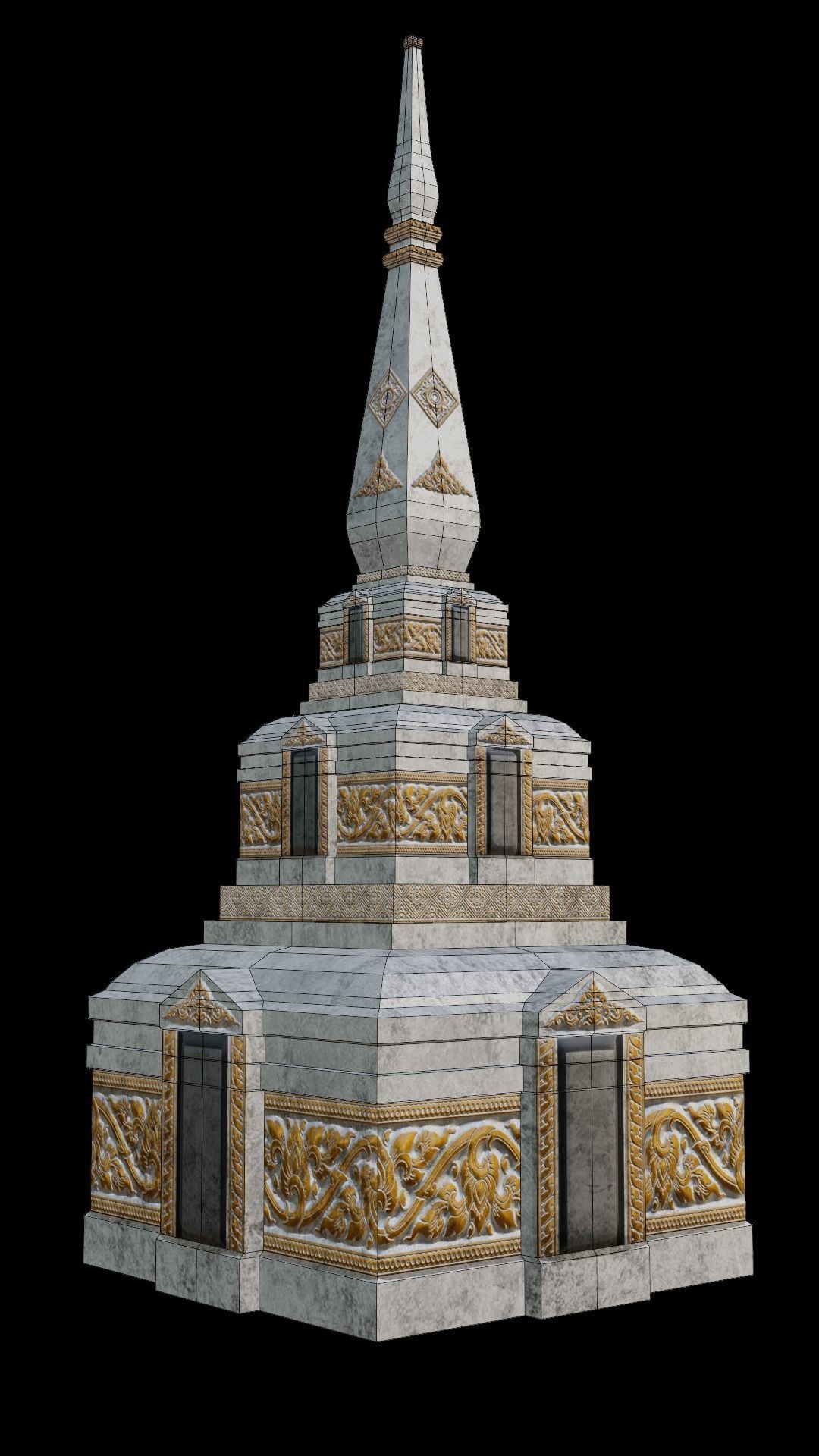 Thai Pagoda-01 3D model_1