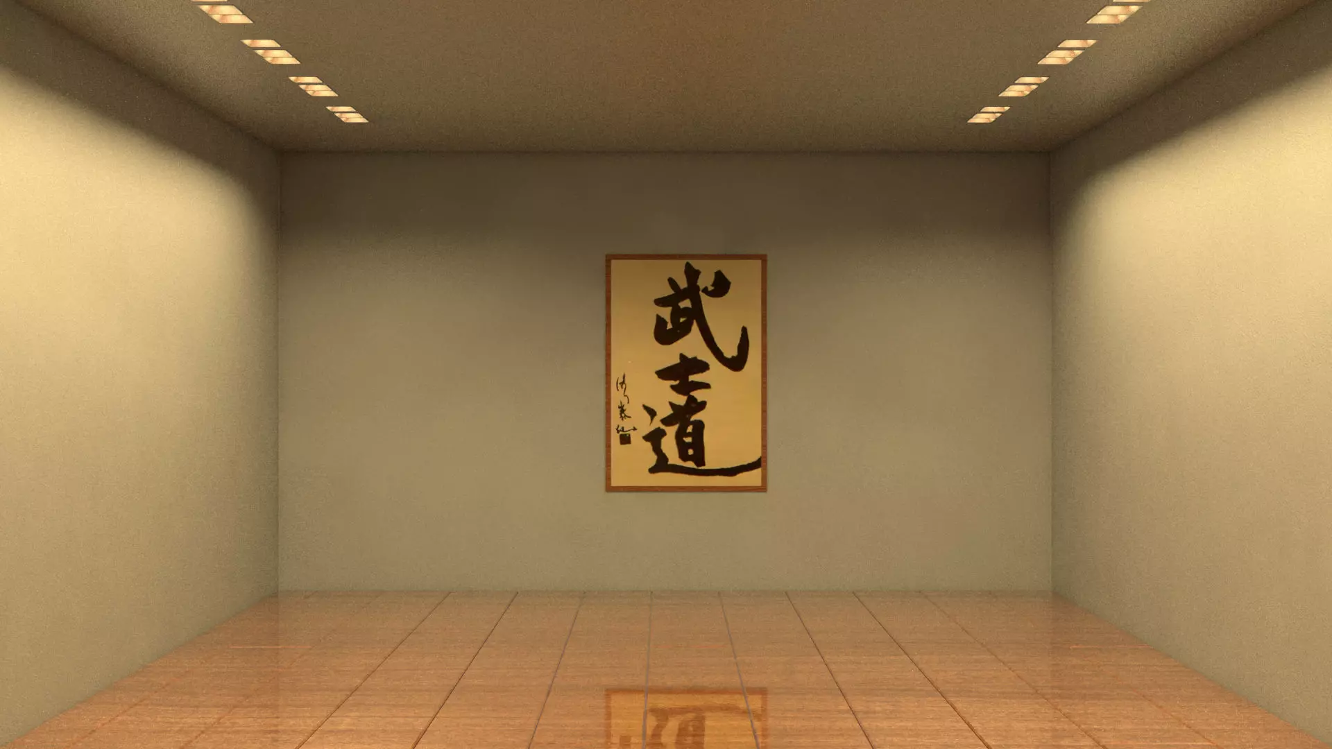 laos Square Recessed Ceiling Lamps Low-poly 3D model