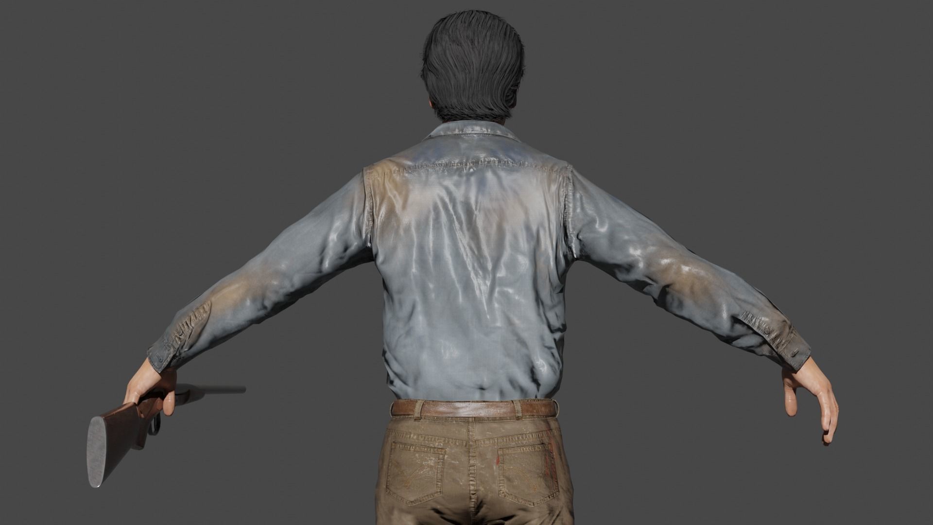Ash Williams Low-poly 3D model_2