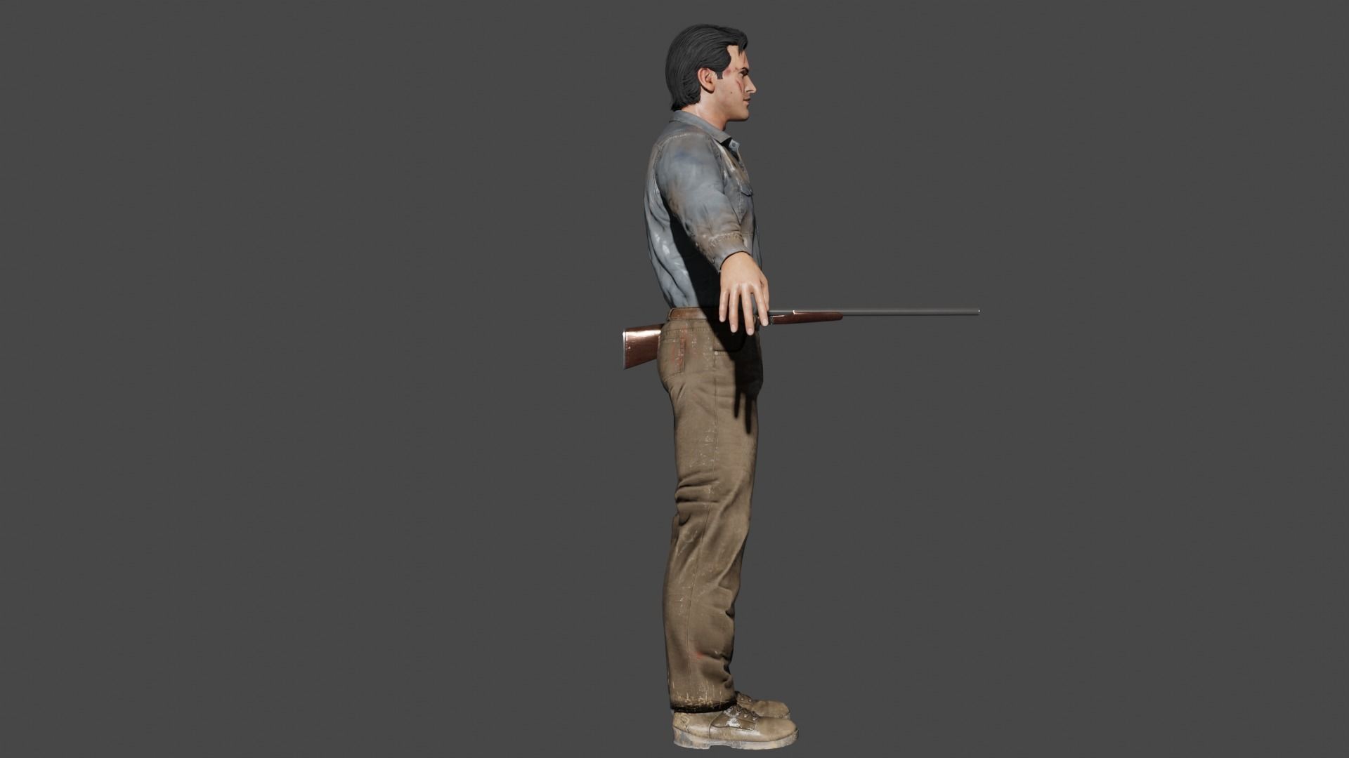 Ash Williams Low-poly 3D model_3