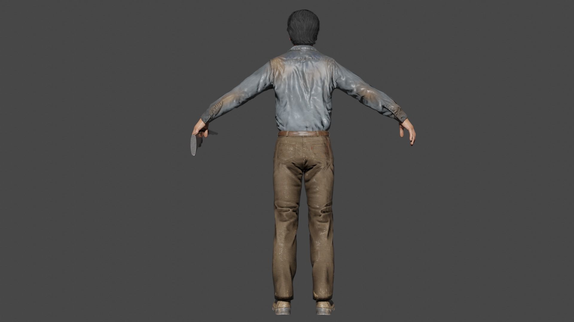 Ash Williams Low-poly 3D model_5