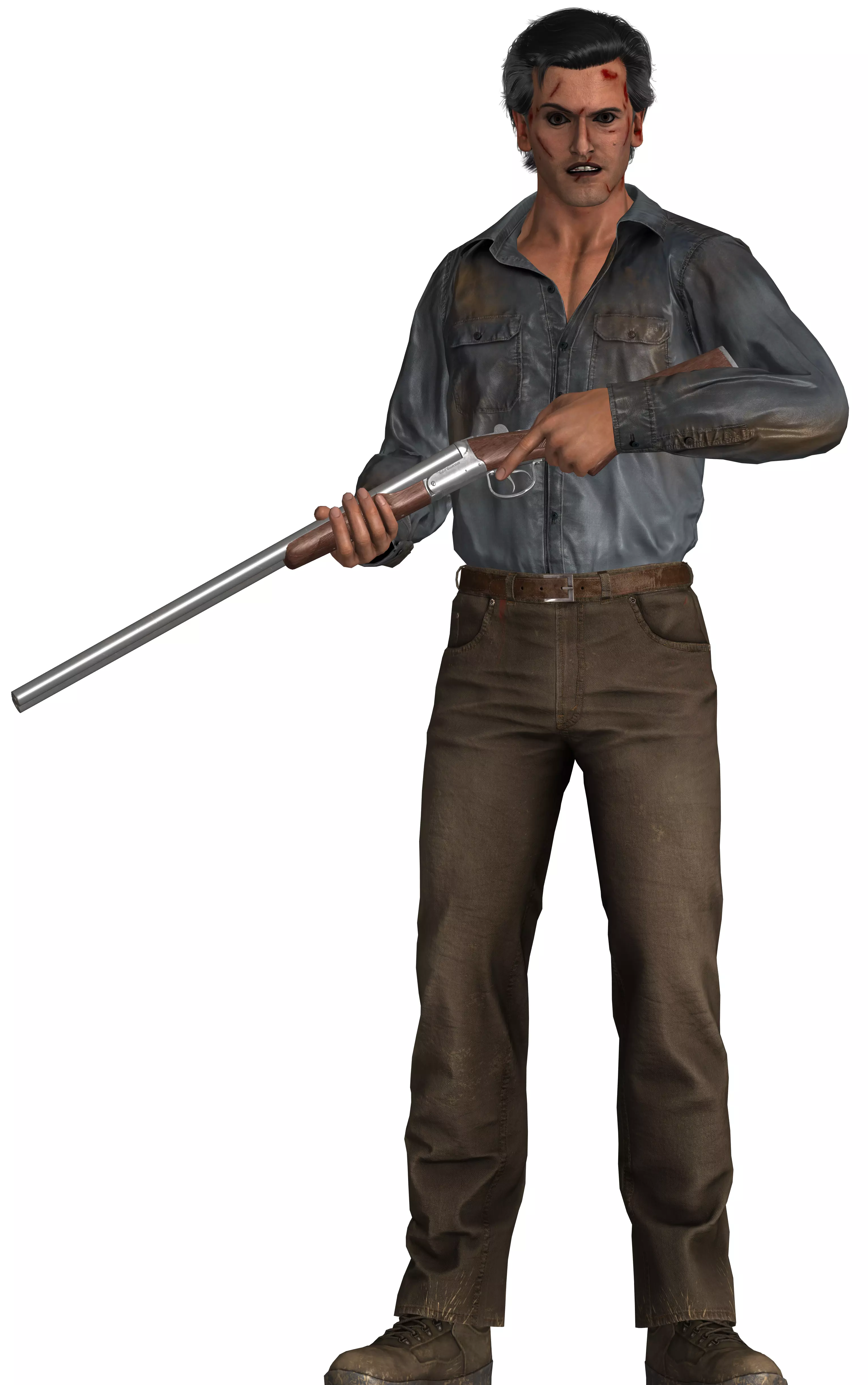 Ash Williams Low-poly 3D model_0