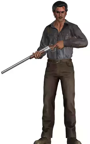 Ash Williams Low-poly 3D model