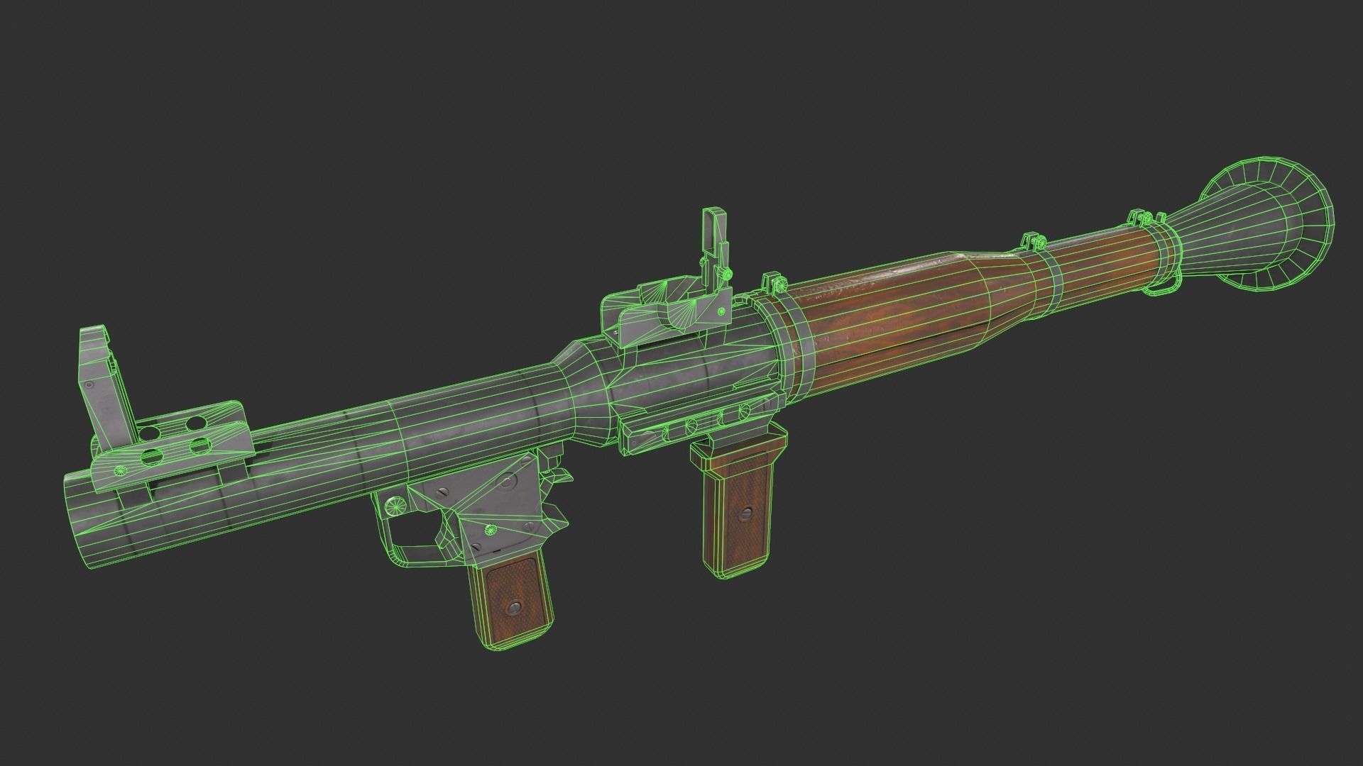 RPG-7 Grenade Launcher Low-poly 3D model_6