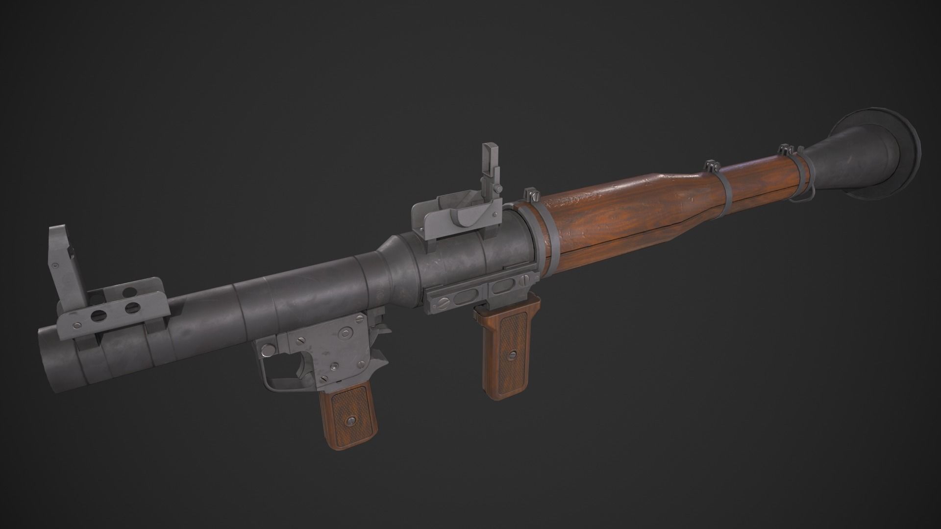 RPG-7 Grenade Launcher Low-poly 3D model_5