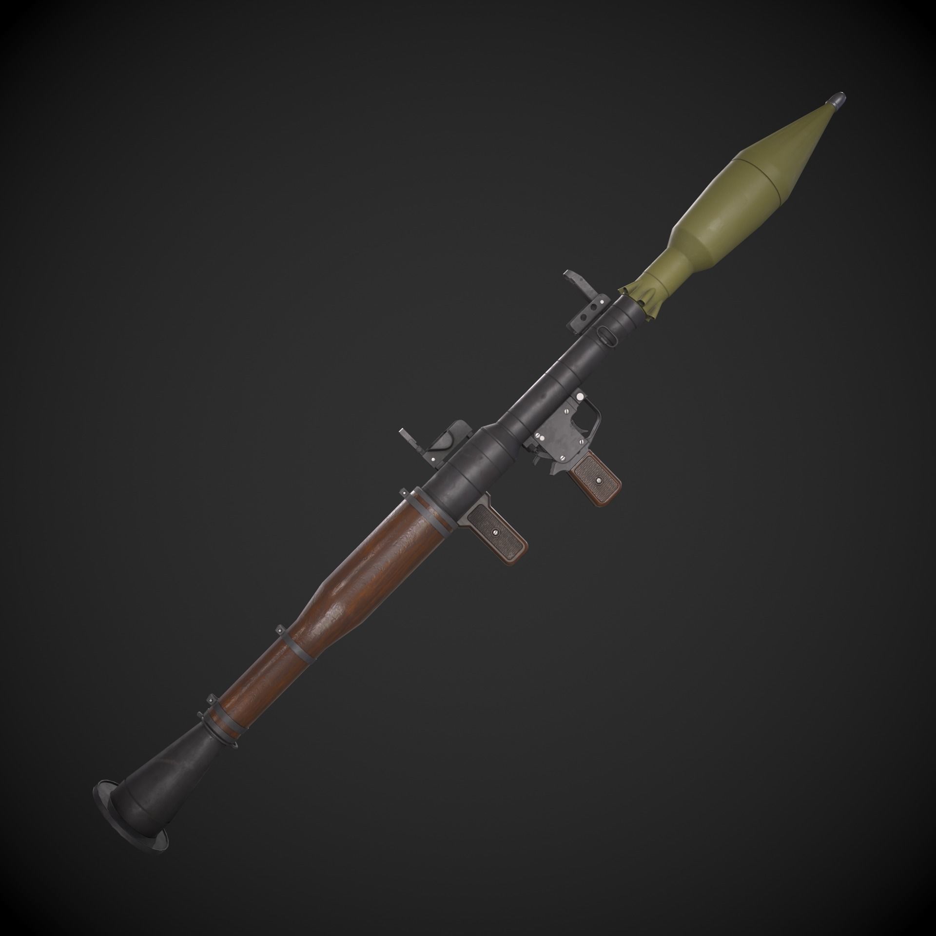 RPG-7 Grenade Launcher Low-poly 3D model_11