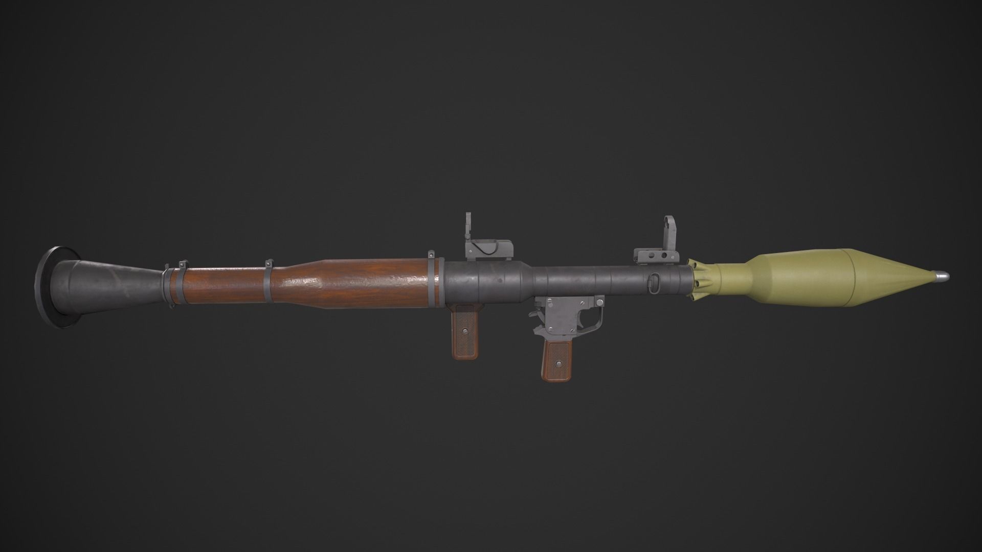 RPG-7 Grenade Launcher Low-poly 3D model_9