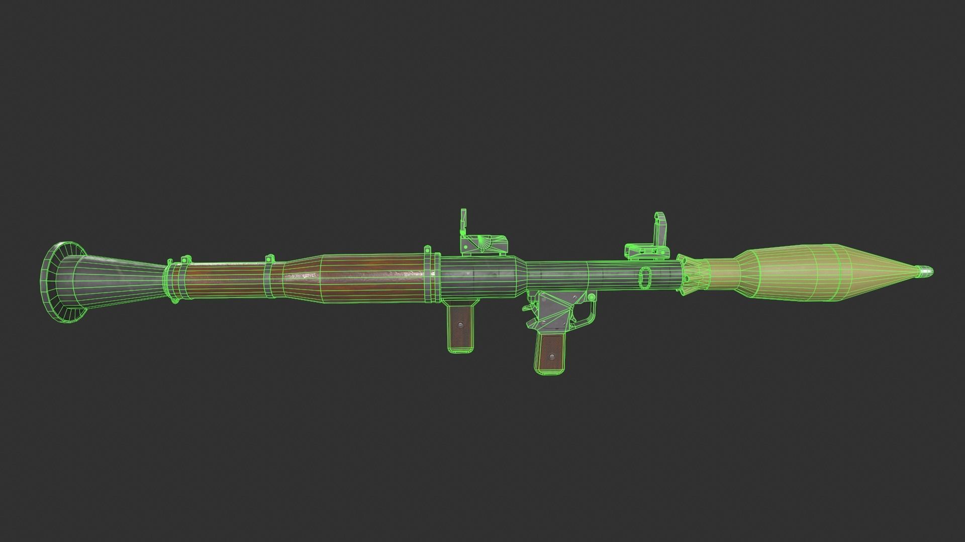 RPG-7 Grenade Launcher Low-poly 3D model_10