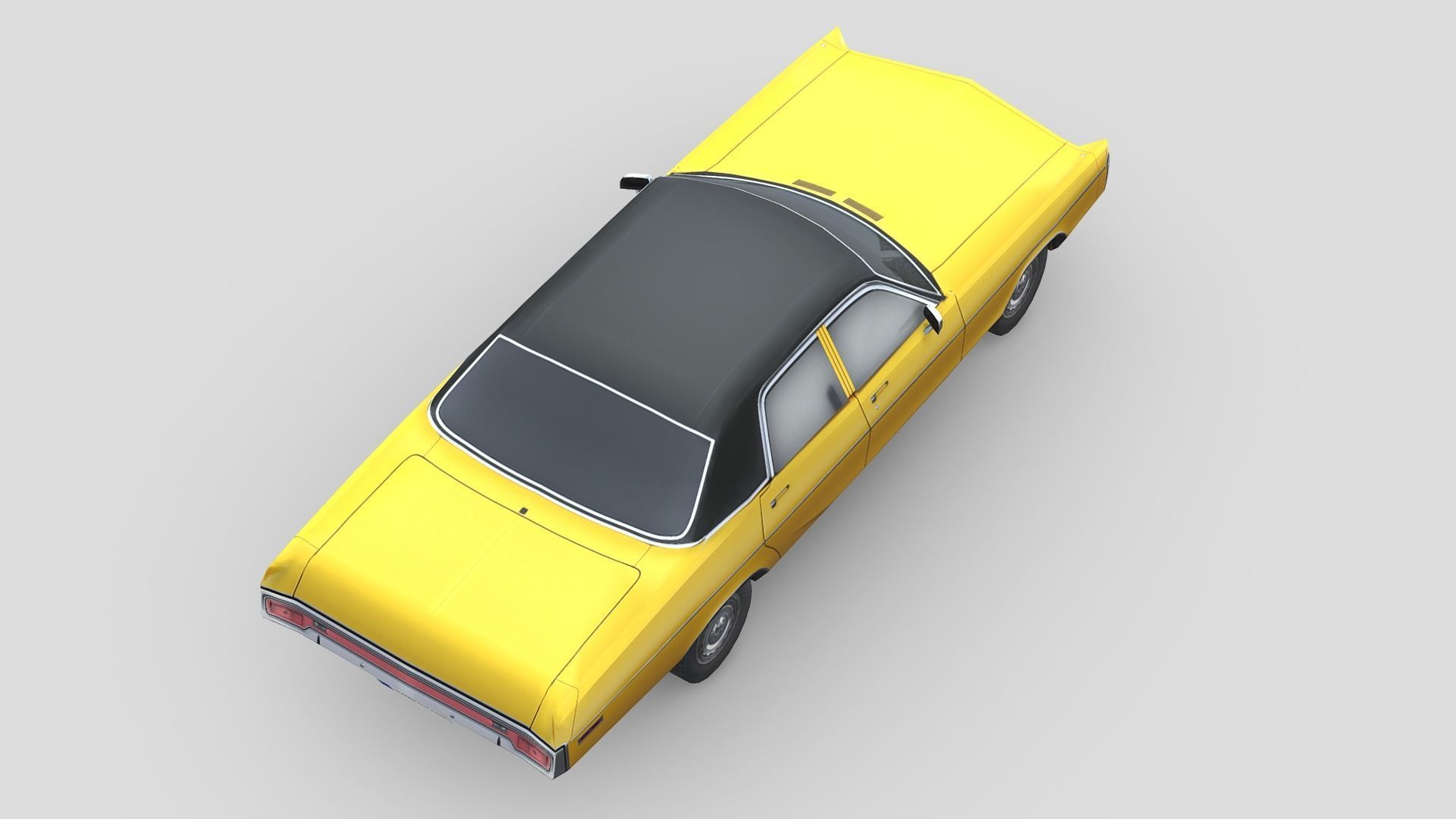 Dodge Polara 1970 Low-poly 3D model_4