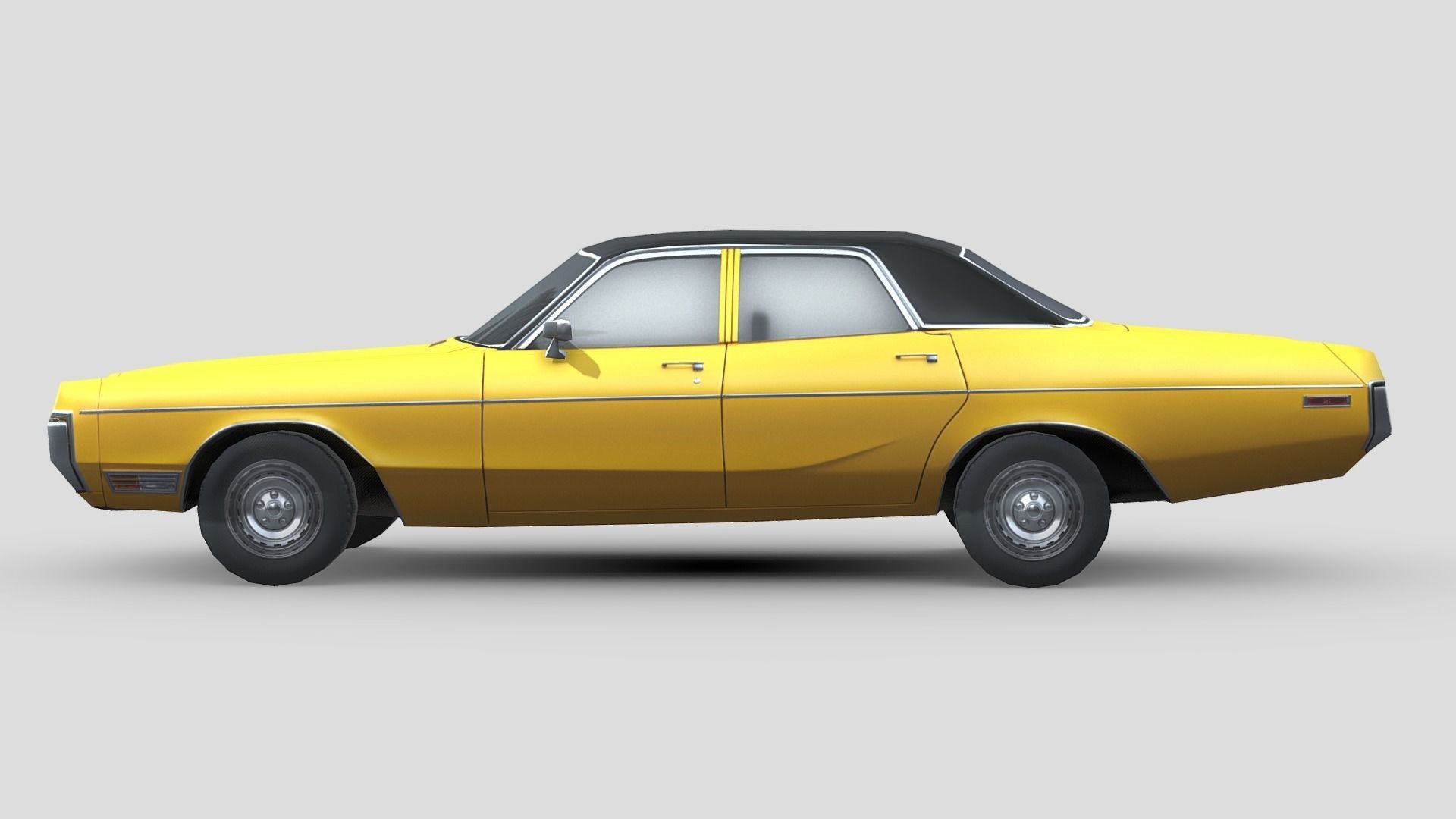 Dodge Polara 1970 Low-poly 3D model_2