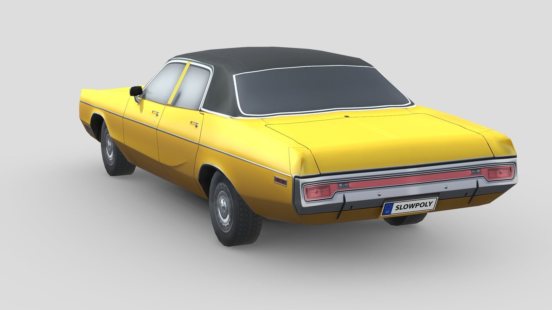 Dodge Polara 1970 Low-poly 3D model_1