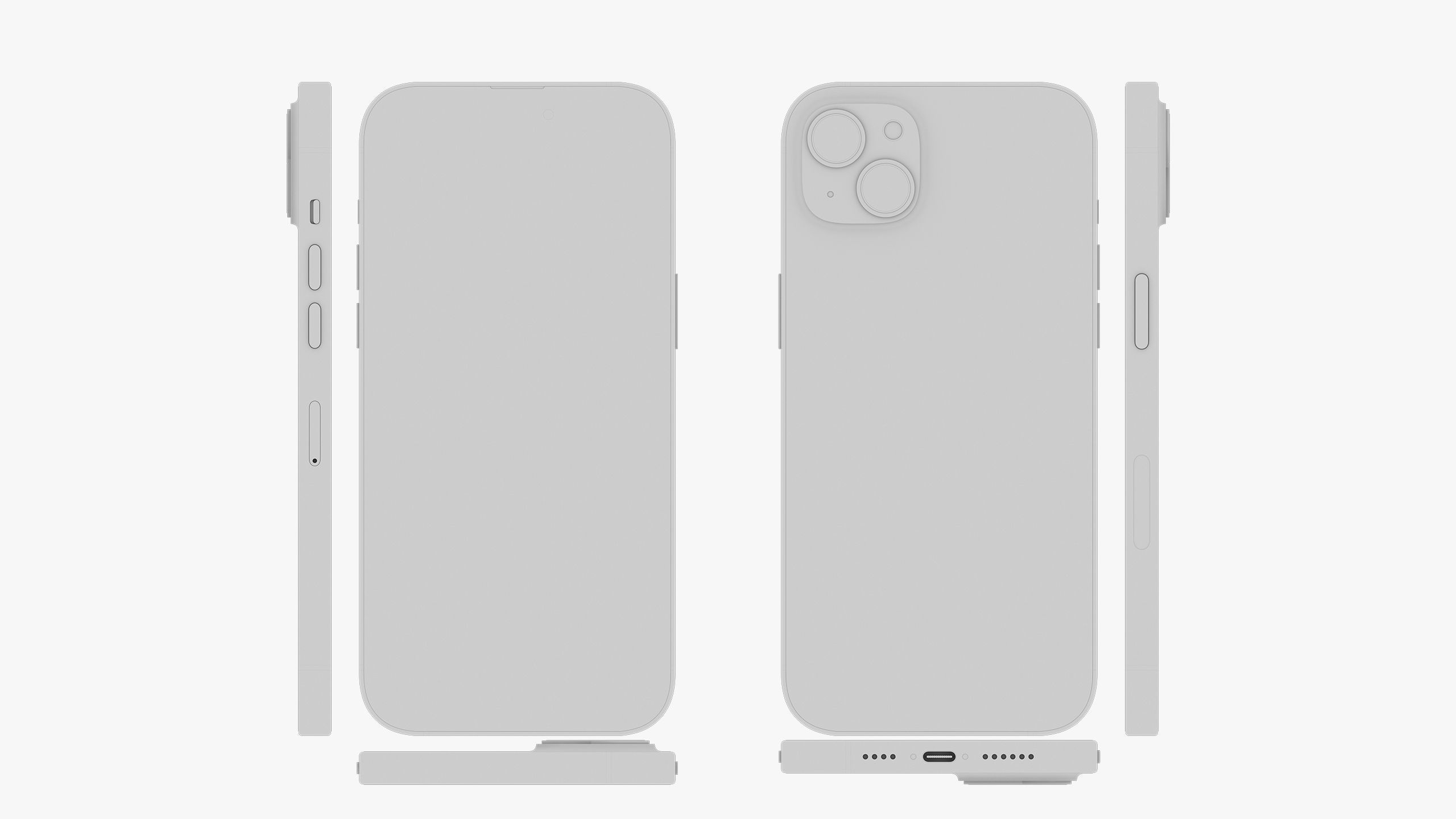 Apple iPhone 15 Plus Yellow 3D model_18