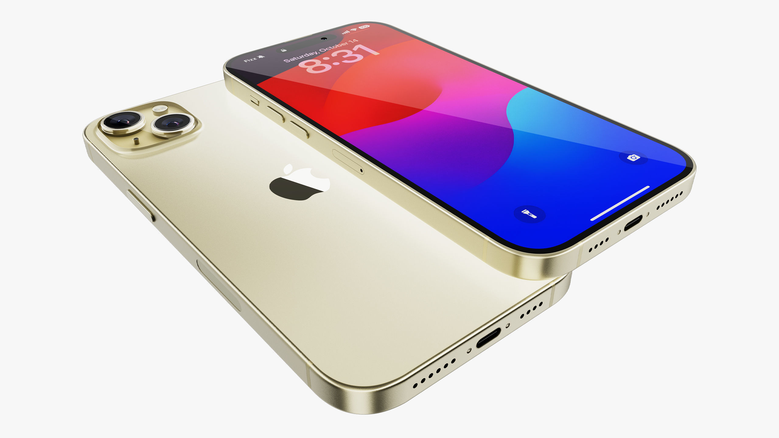 Apple iPhone 15 Plus Yellow 3D model_17