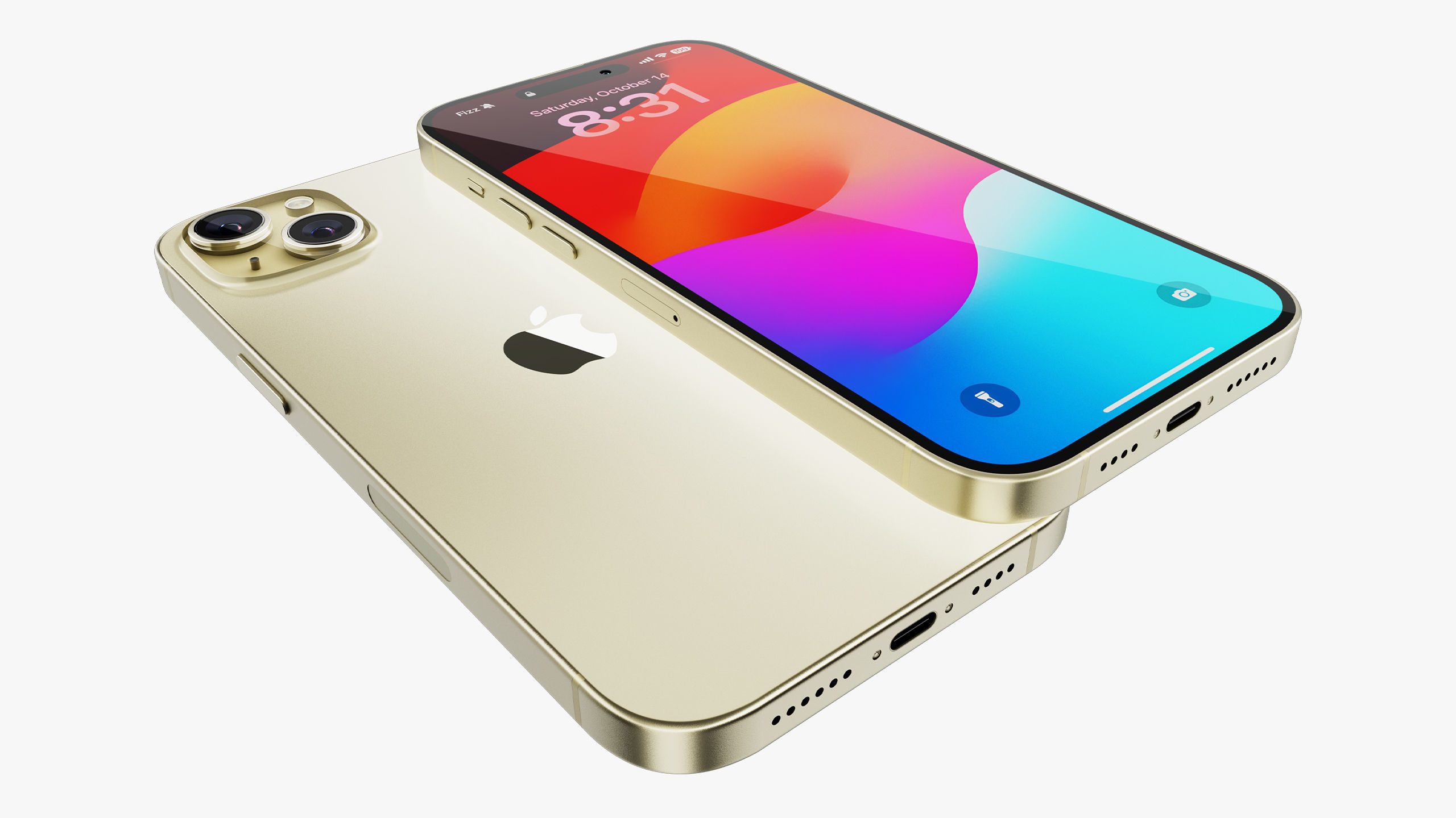 Apple iPhone 15 Plus Yellow 3D model_13