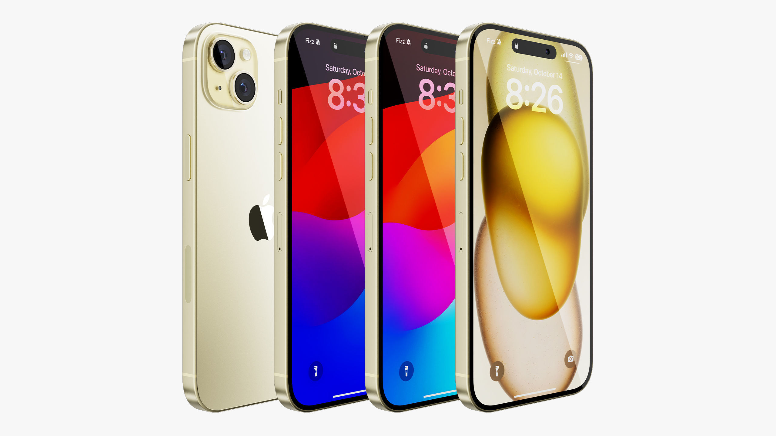 Apple iPhone 15 Plus Yellow 3D model_1