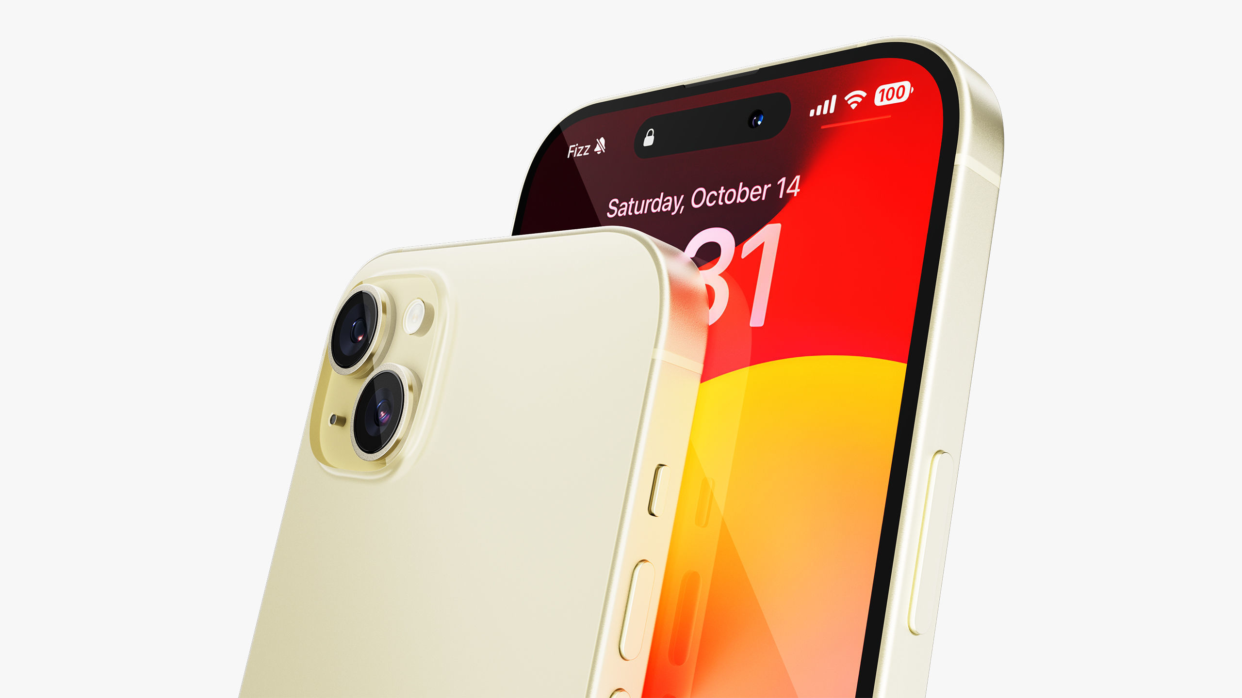 Apple iPhone 15 Plus Yellow 3D model_10