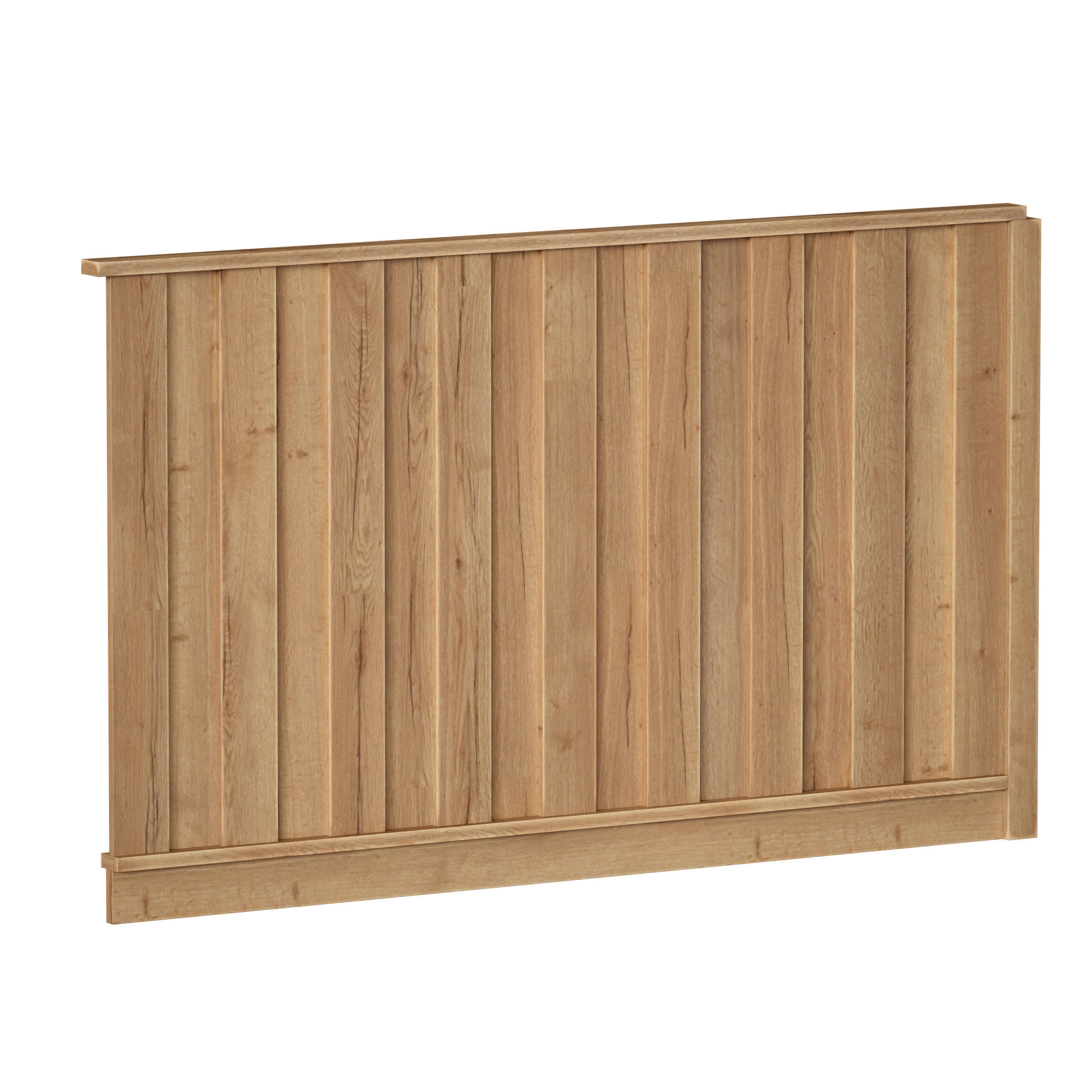 Wooden fence 3D model_11