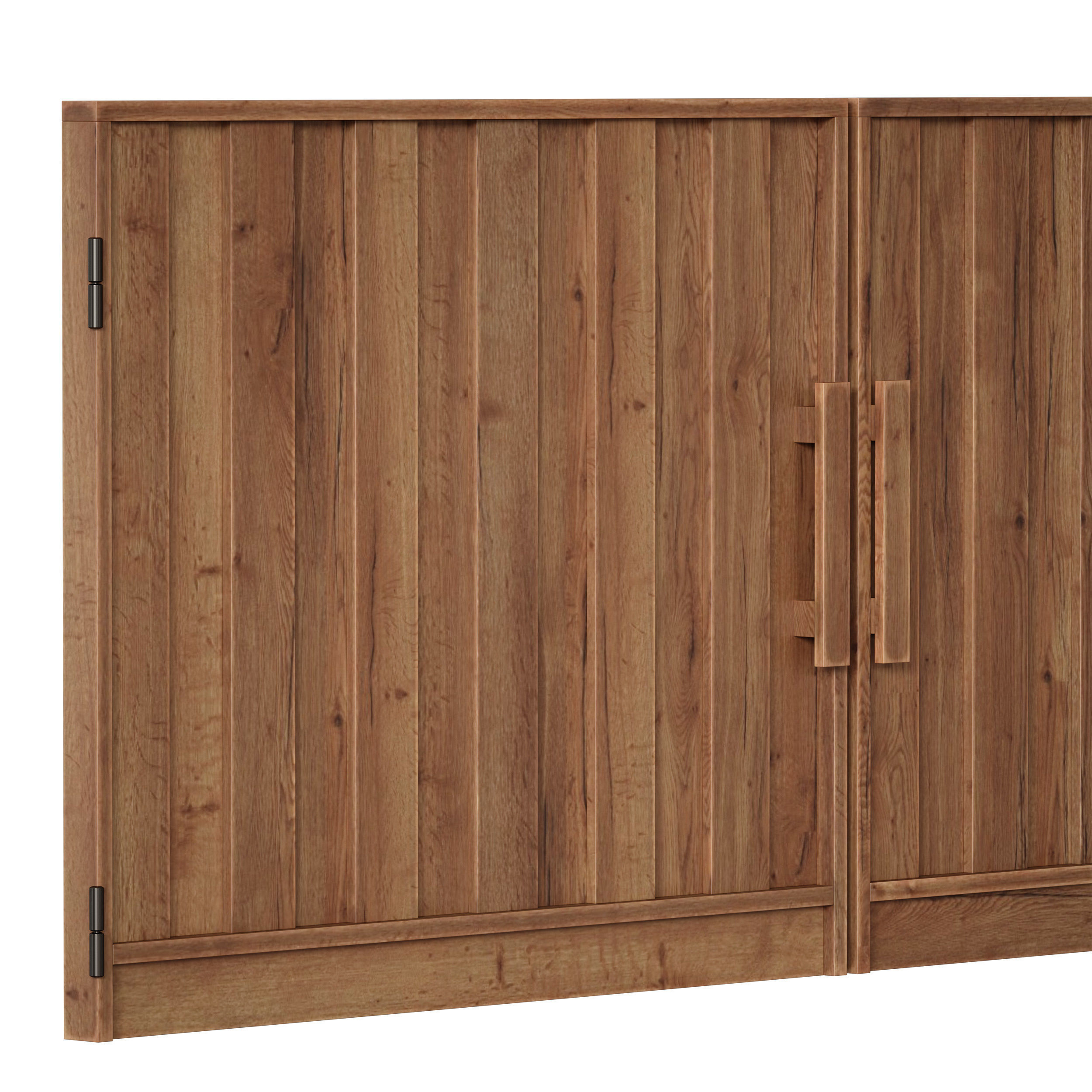 Wooden fence 3D model_23