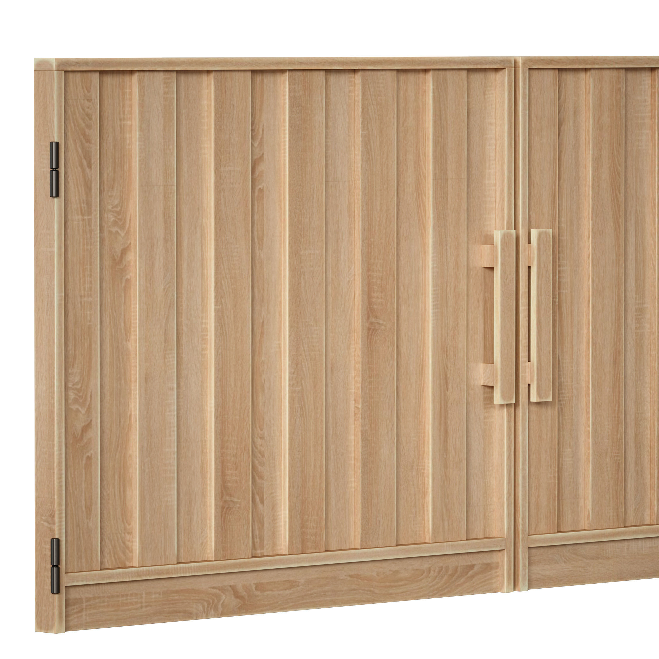 Wooden fence 3D model_24