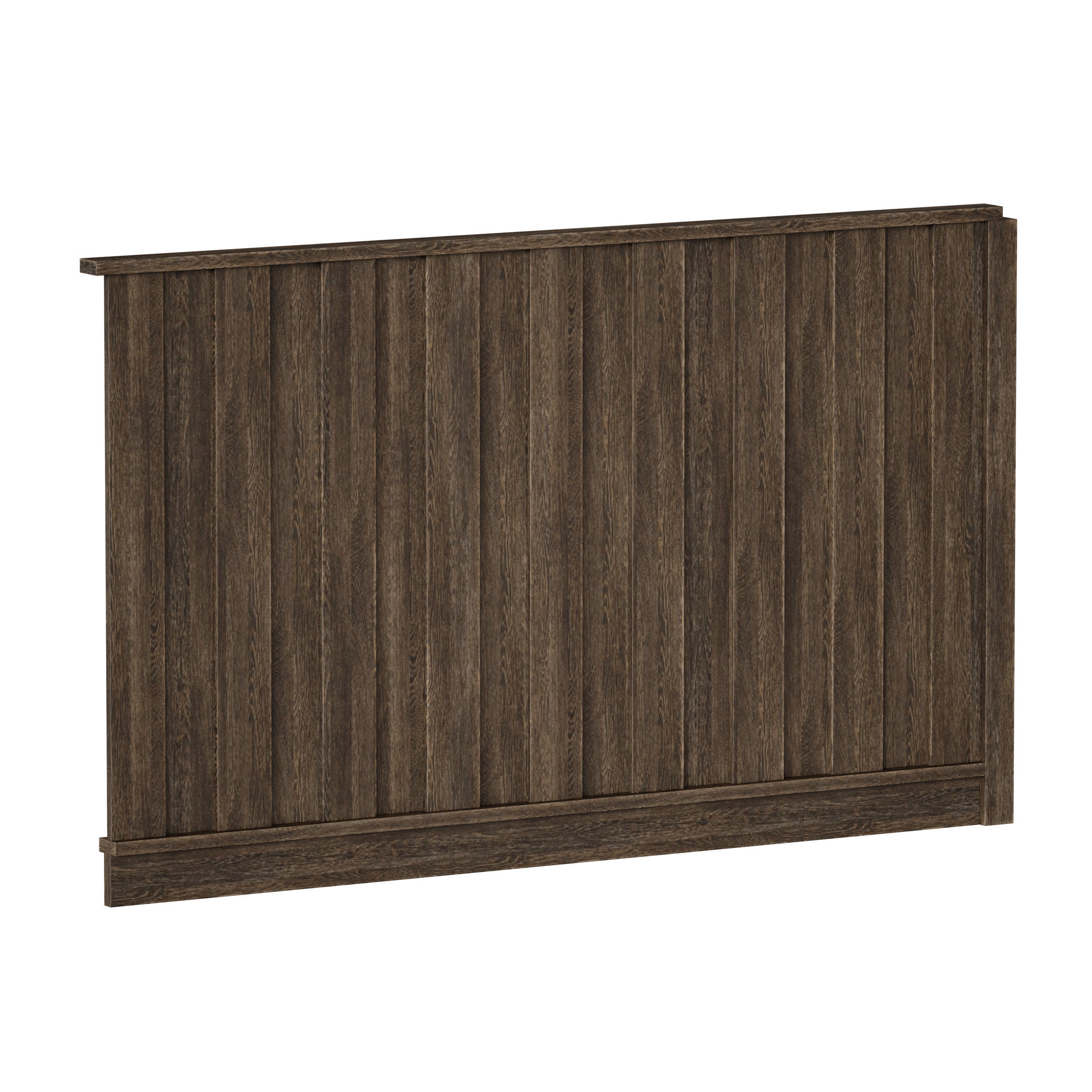 Wooden fence 3D model_13