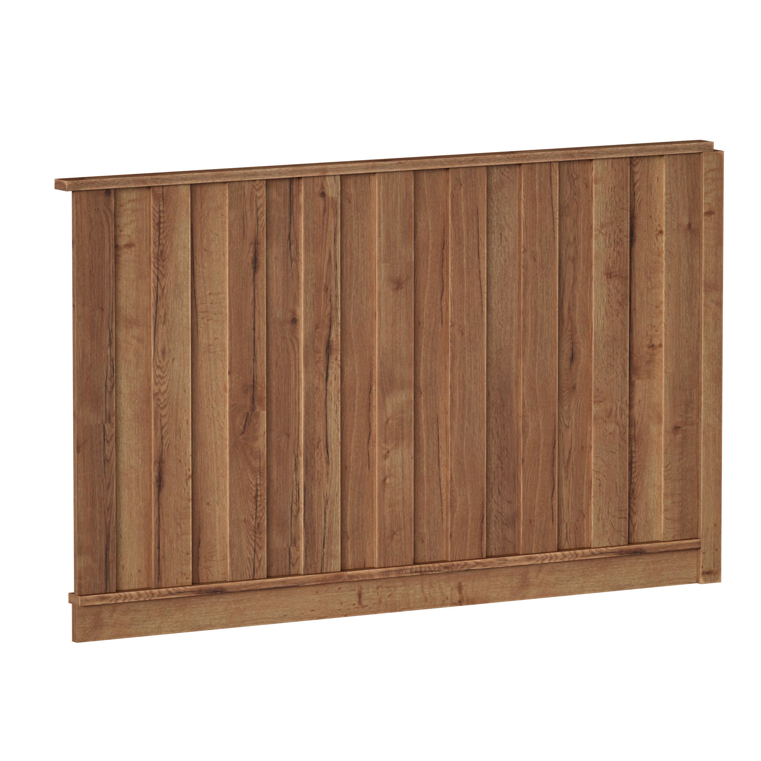 Wooden fence 3D model_9
