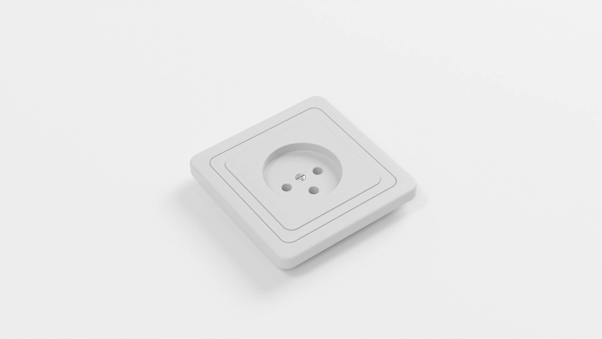 Electrical outlet AC power socket 3d model Low-poly 3D model_9