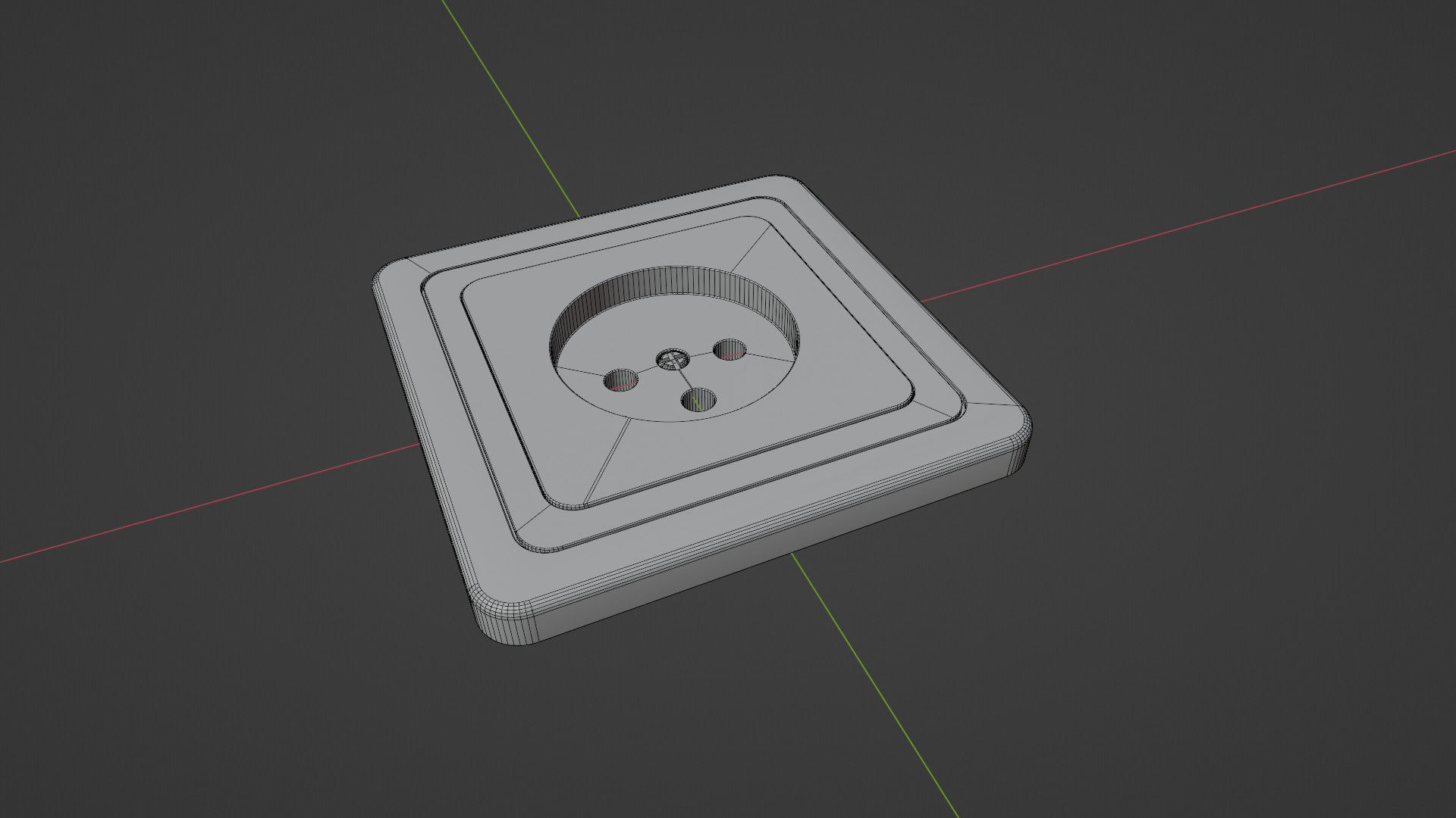 Electrical outlet AC power socket 3d model Low-poly 3D model_23