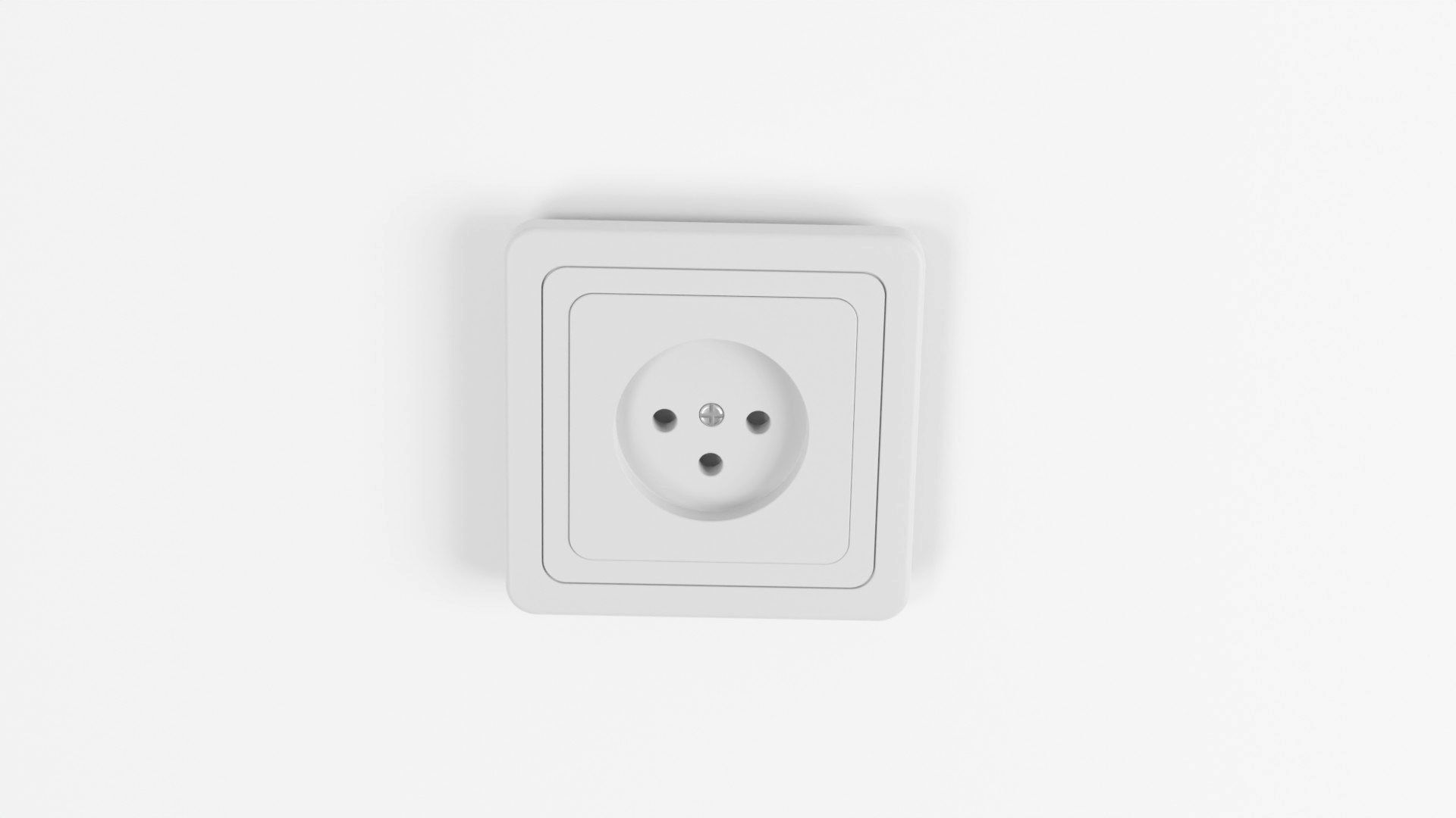 Electrical outlet AC power socket 3d model Low-poly 3D model_14