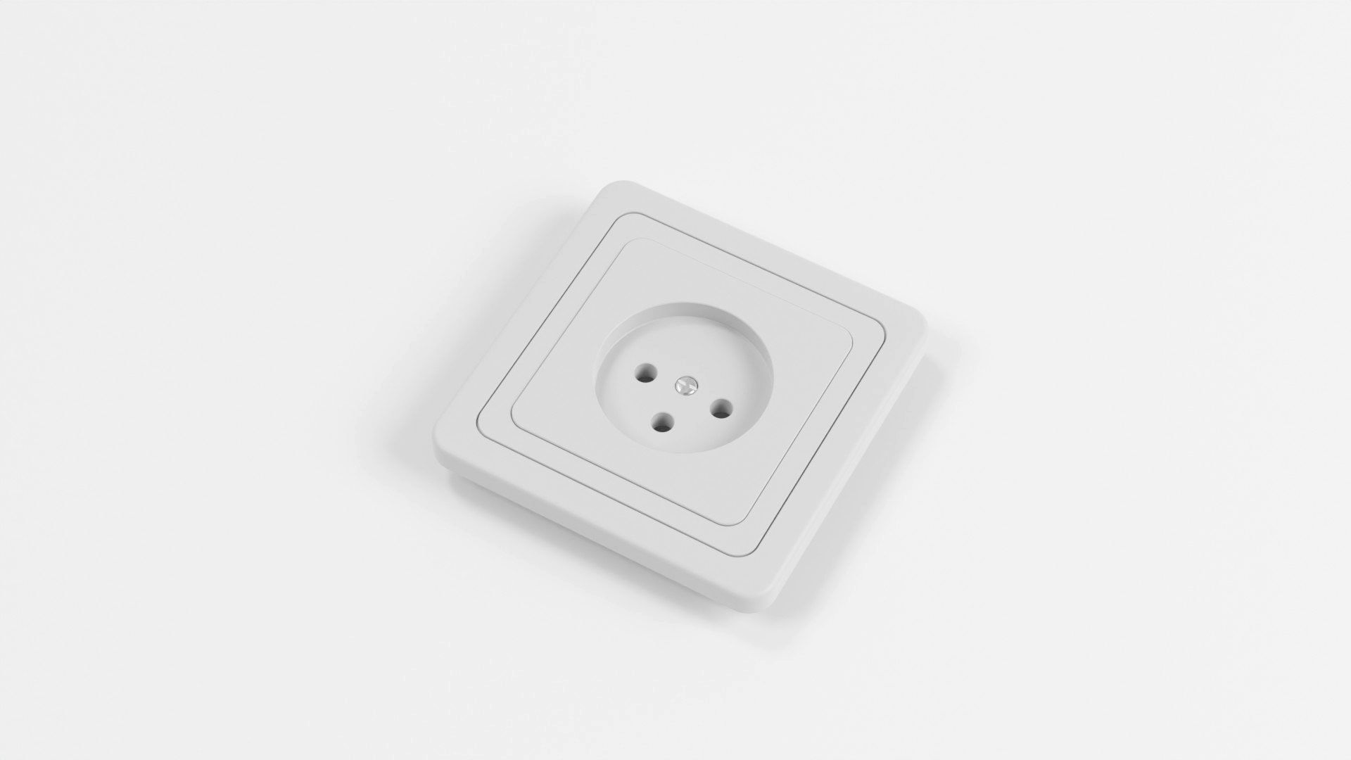 Electrical outlet AC power socket 3d model Low-poly 3D model_10