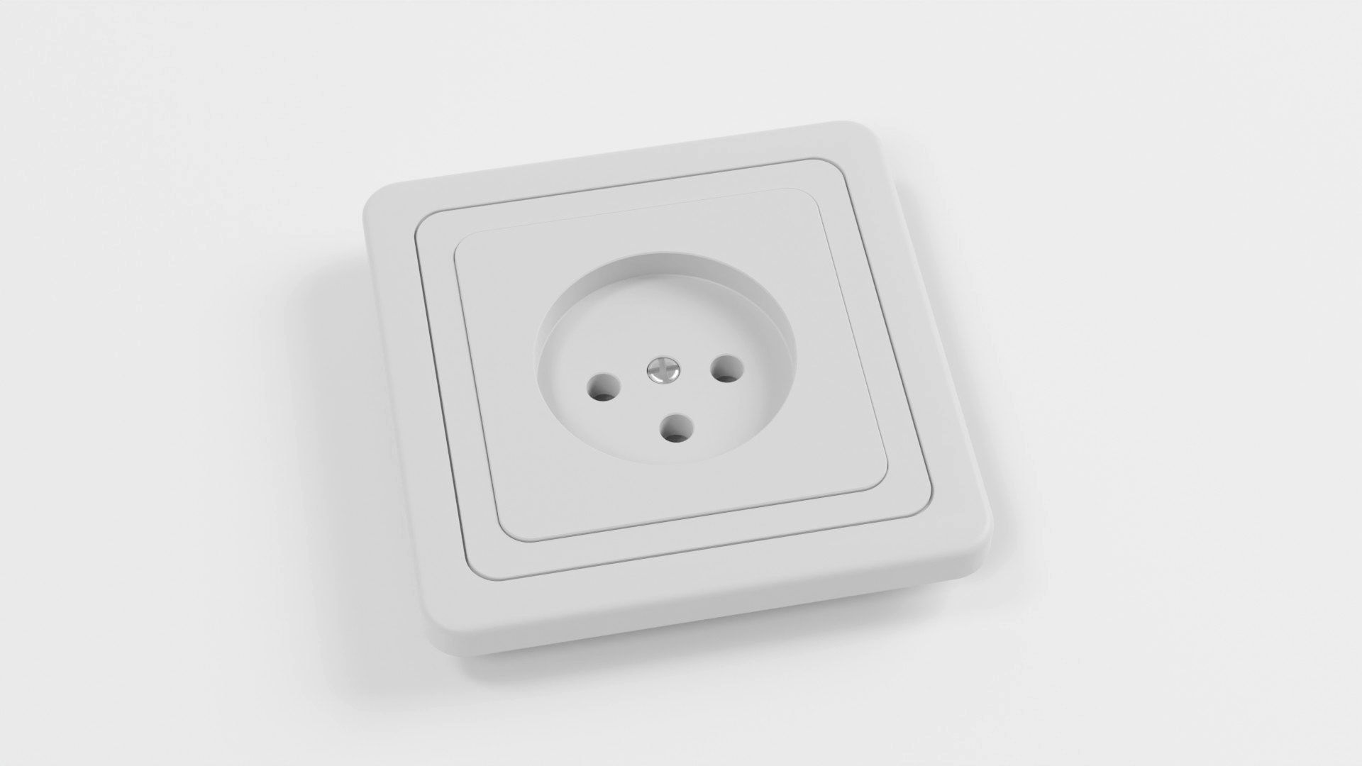 Electrical outlet AC power socket 3d model Low-poly 3D model_8