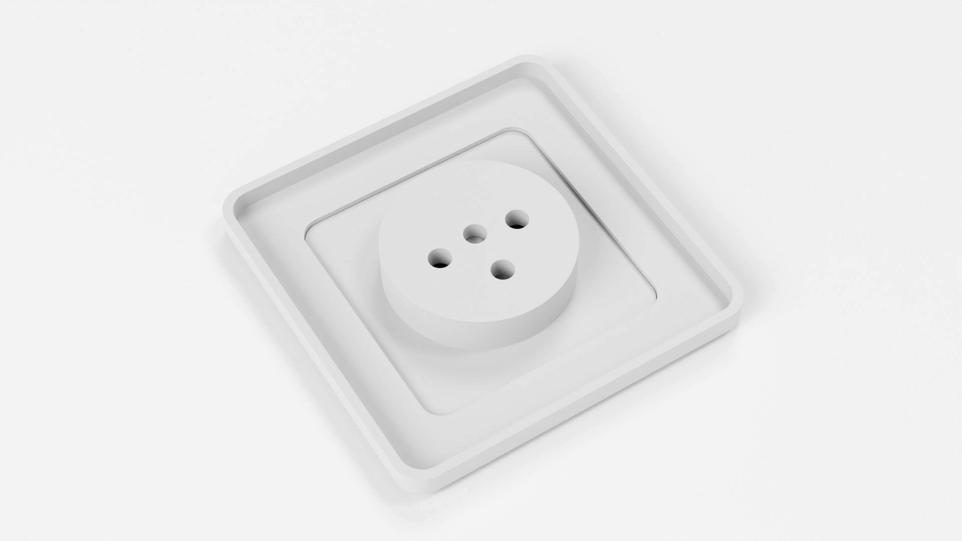 Electrical outlet AC power socket 3d model Low-poly 3D model_12