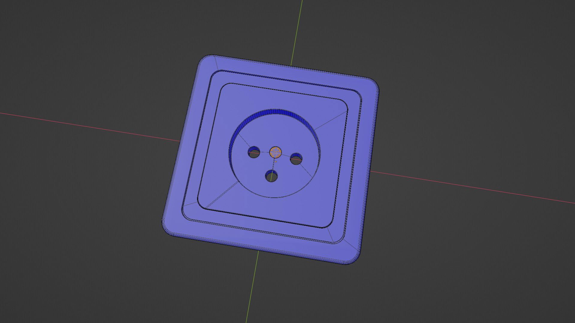 Electrical outlet AC power socket 3d model Low-poly 3D model_29