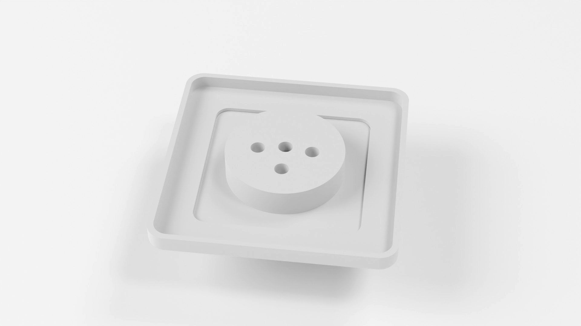 Electrical outlet AC power socket 3d model Low-poly 3D model_11