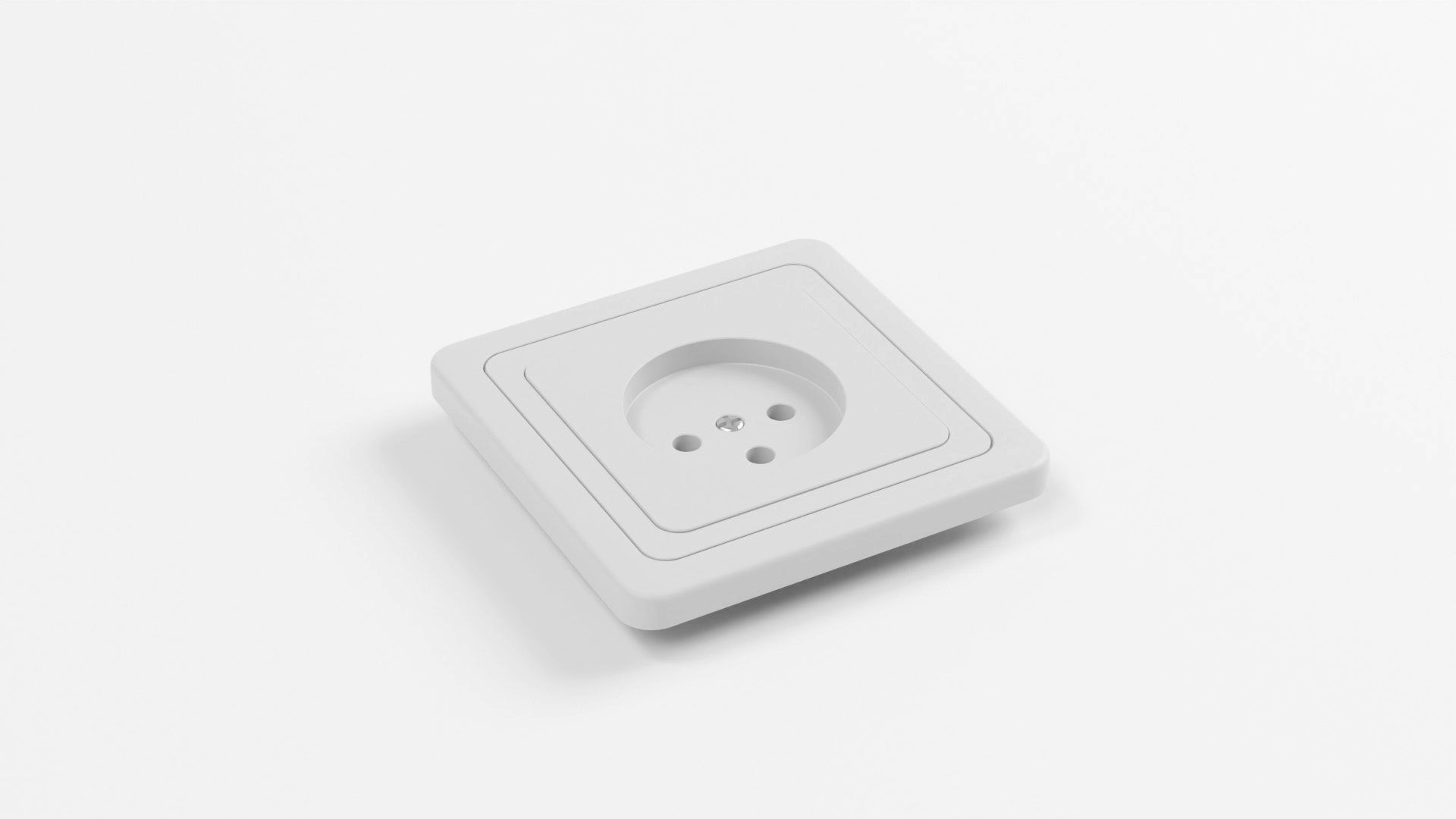 Electrical outlet AC power socket 3d model Low-poly 3D model_20