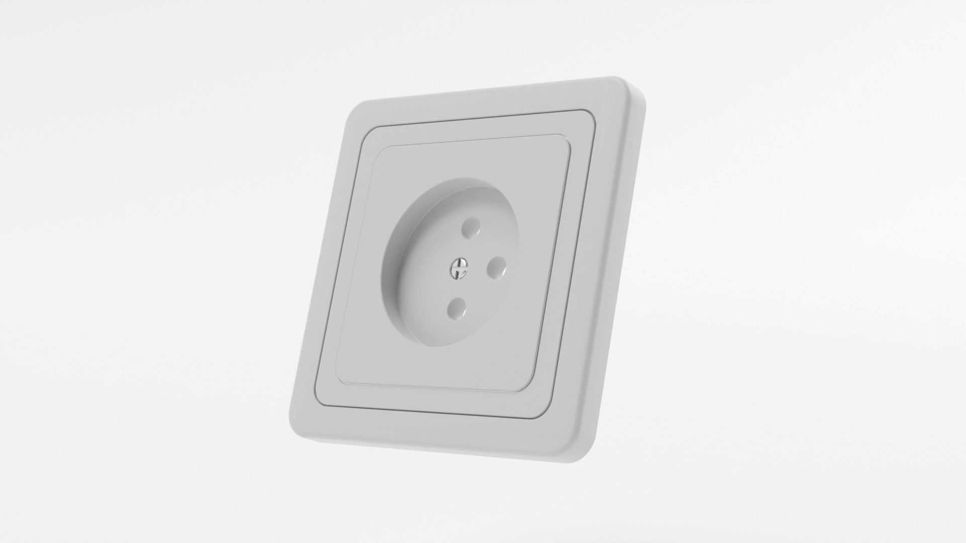 Electrical outlet AC power socket 3d model Low-poly 3D model_19
